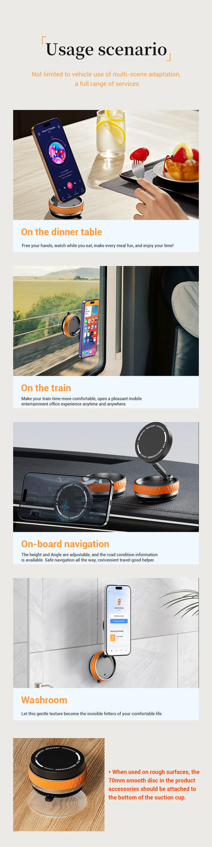 360° Magnetic Vacuum Suction Cup Holder For IPhone